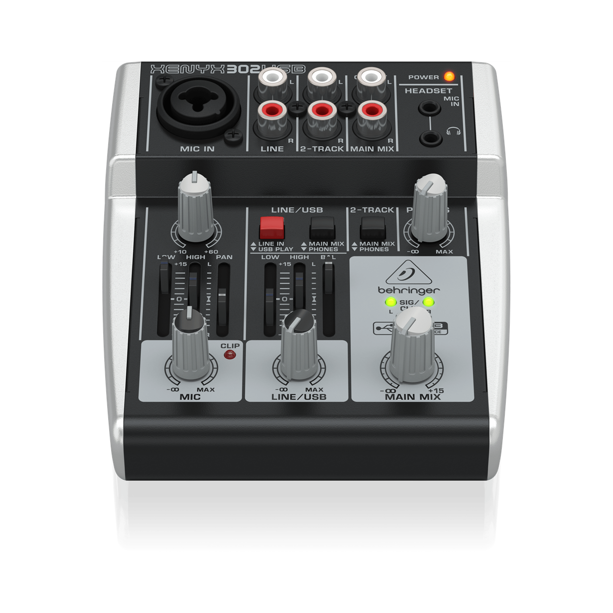 מיקסר 5 כניסות USB דגם XENYX 302 USB מבית BEHRINGER
