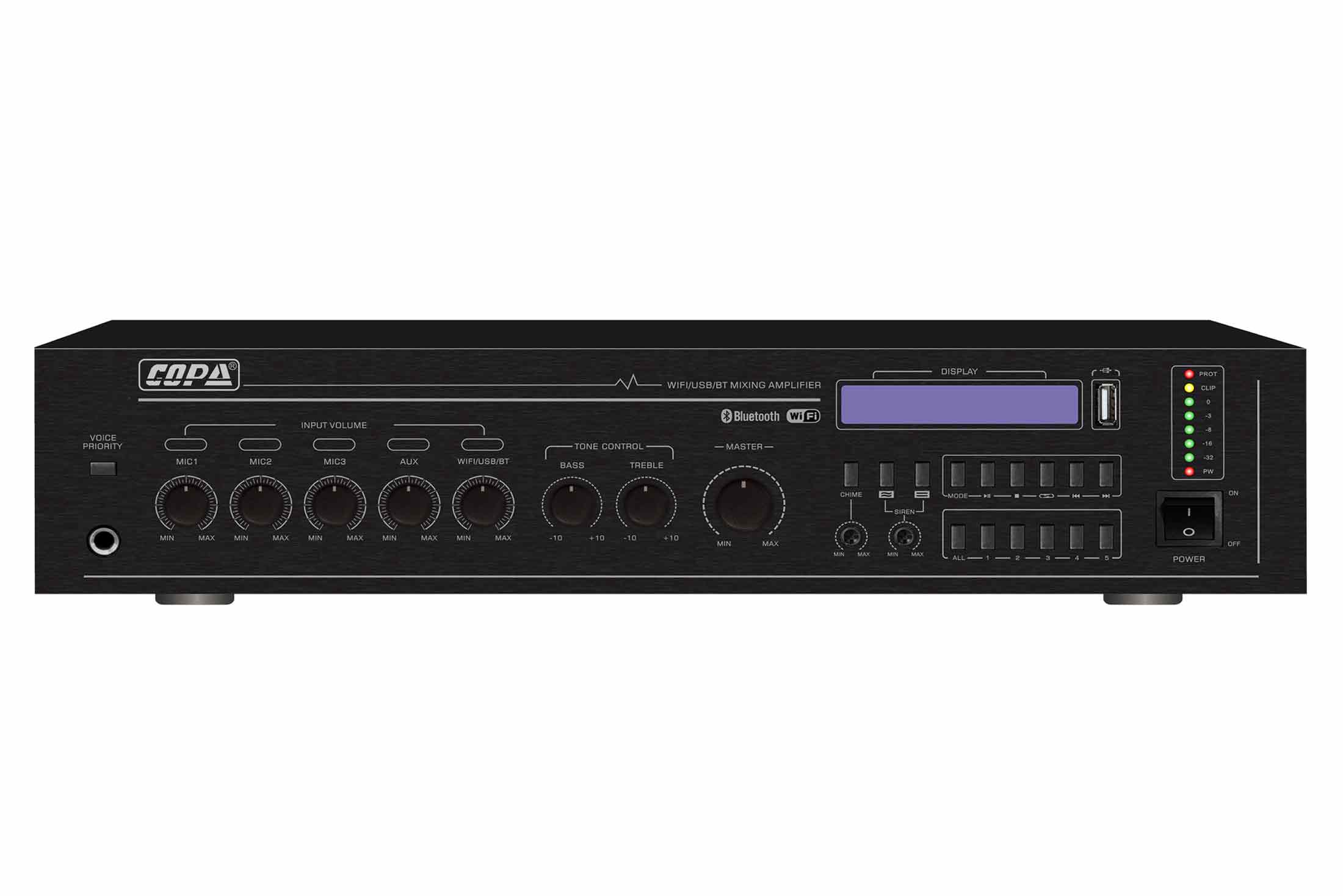 מגבר מיקסר 120/240W עם 5 אזורים כולל WiFI דגם 31000F