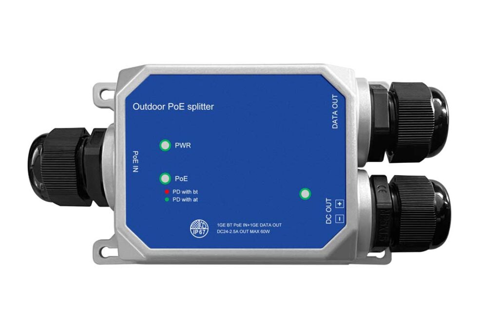 חולץ PoE חיצוני IP67 למתח DC 12/24V SIVIM