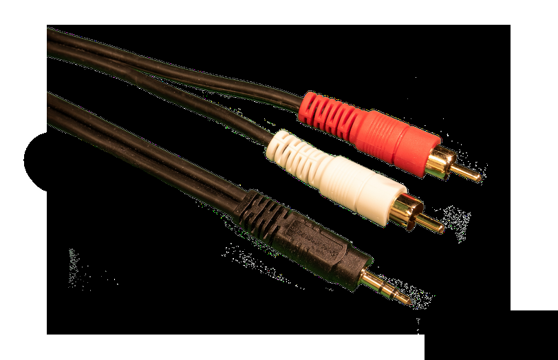 כבל סאונד PL 3.5 mm זכר ל2 RCA זכר 5 מטר דגם C-3.5-2RCA/5