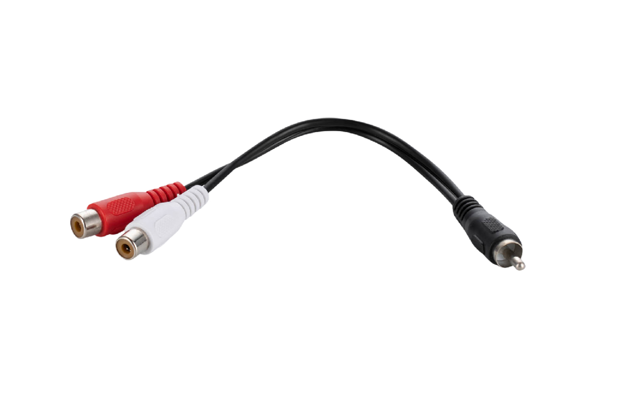 כבל מעבר 2 RCA נקבה ל RCA זכר דגם C-RCA-2FRCA