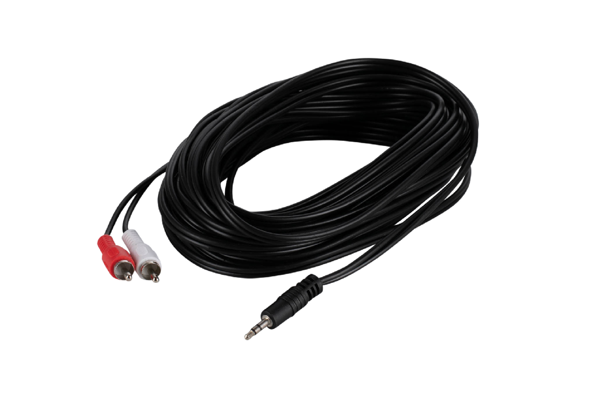 כבל PL 3.5 mm זכר ל2 RCA זכר 10 מטר דגם CTL-3.5-2RCA/1