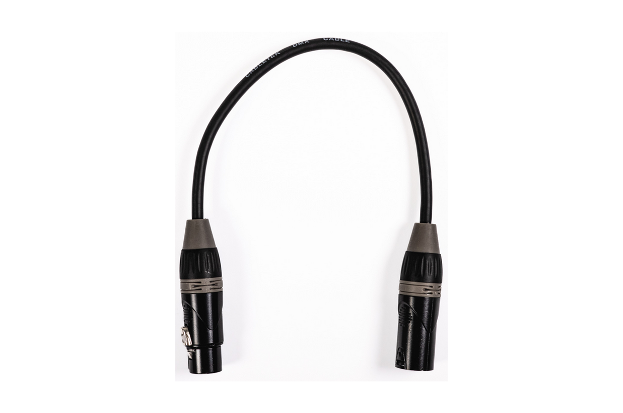 כבל DMX מעביר 5pin נקבה 3pin זכר באורך 30 ס"מ דגם DMX5F-3M.0.3m