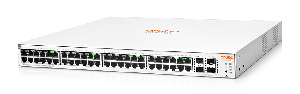 מתג רשת מנוהל 48 יציאות עם PoE+ 370W ו-4 SFP+ דגם JL686B