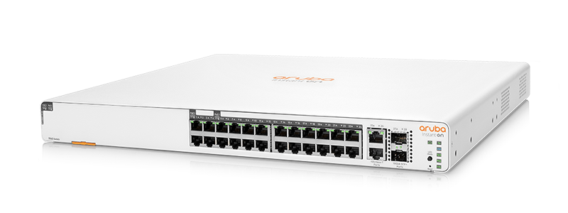 מתג רשת מנוהל 24 יציאות עם PoE עד 370W, 2 יציאות 10G ו-2 SFP+ דגם JL807A