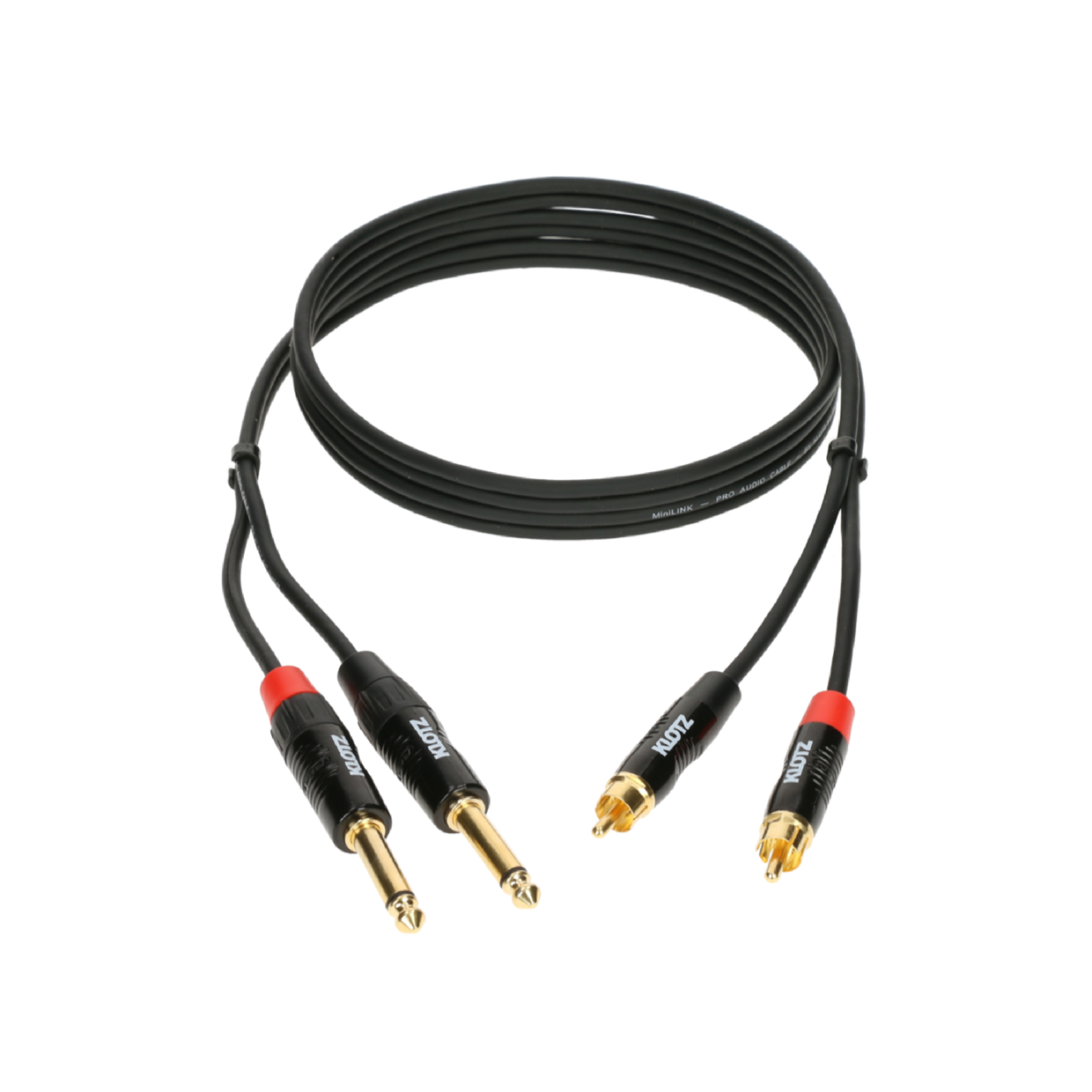 כבל 2xPL-2xRCA מקצועי, באורך 3 מ', דגם KT-CJ300