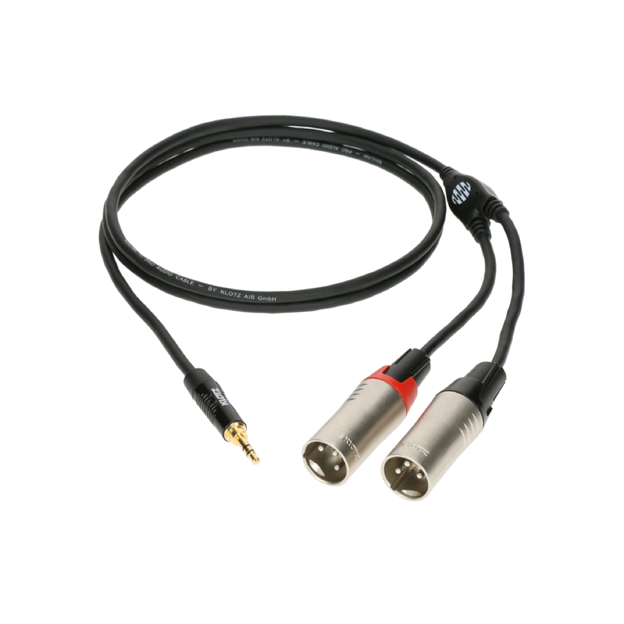 כבל XLR*2 זכר ל PL 3.5MM באורך 3 מטר דגם KY9-300
