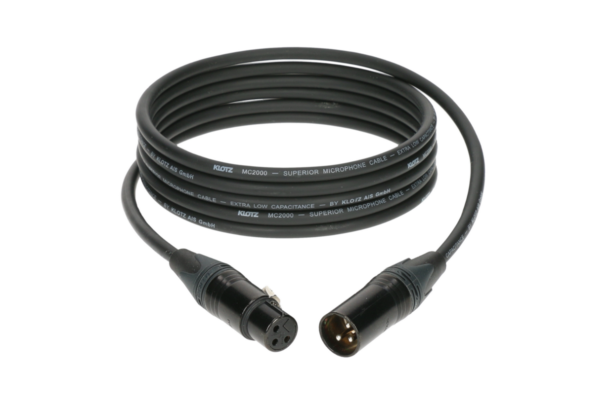 כבל מיקרופון XLR-XLR מחברים דגם NEUTRIK, באורך 3 מ,דגם M2FM1-0300