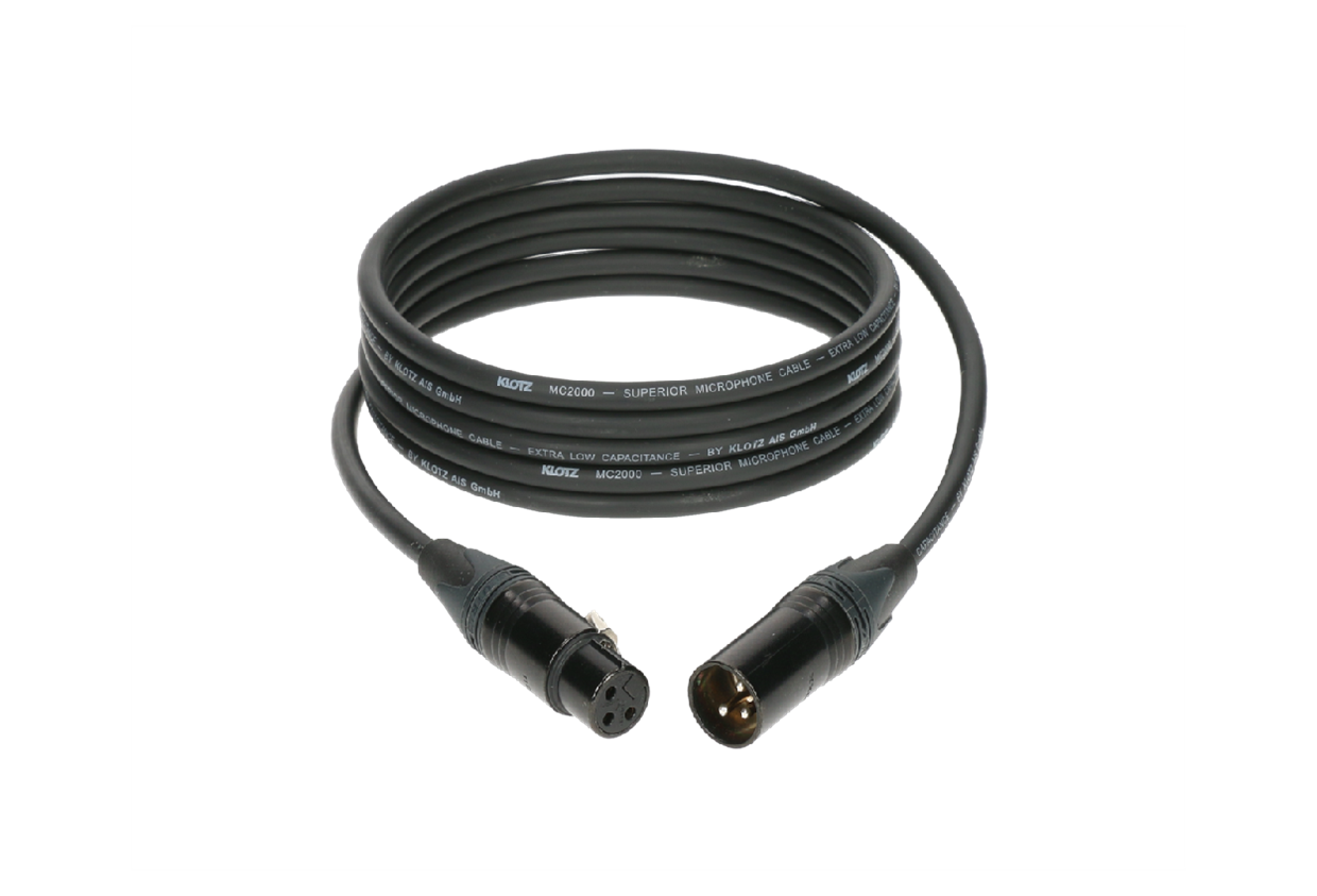 כבל מיקרופון XLR-XLR מחברים דגם NEUTRIK, באורך 10 מ',דגם M2FM1-1000