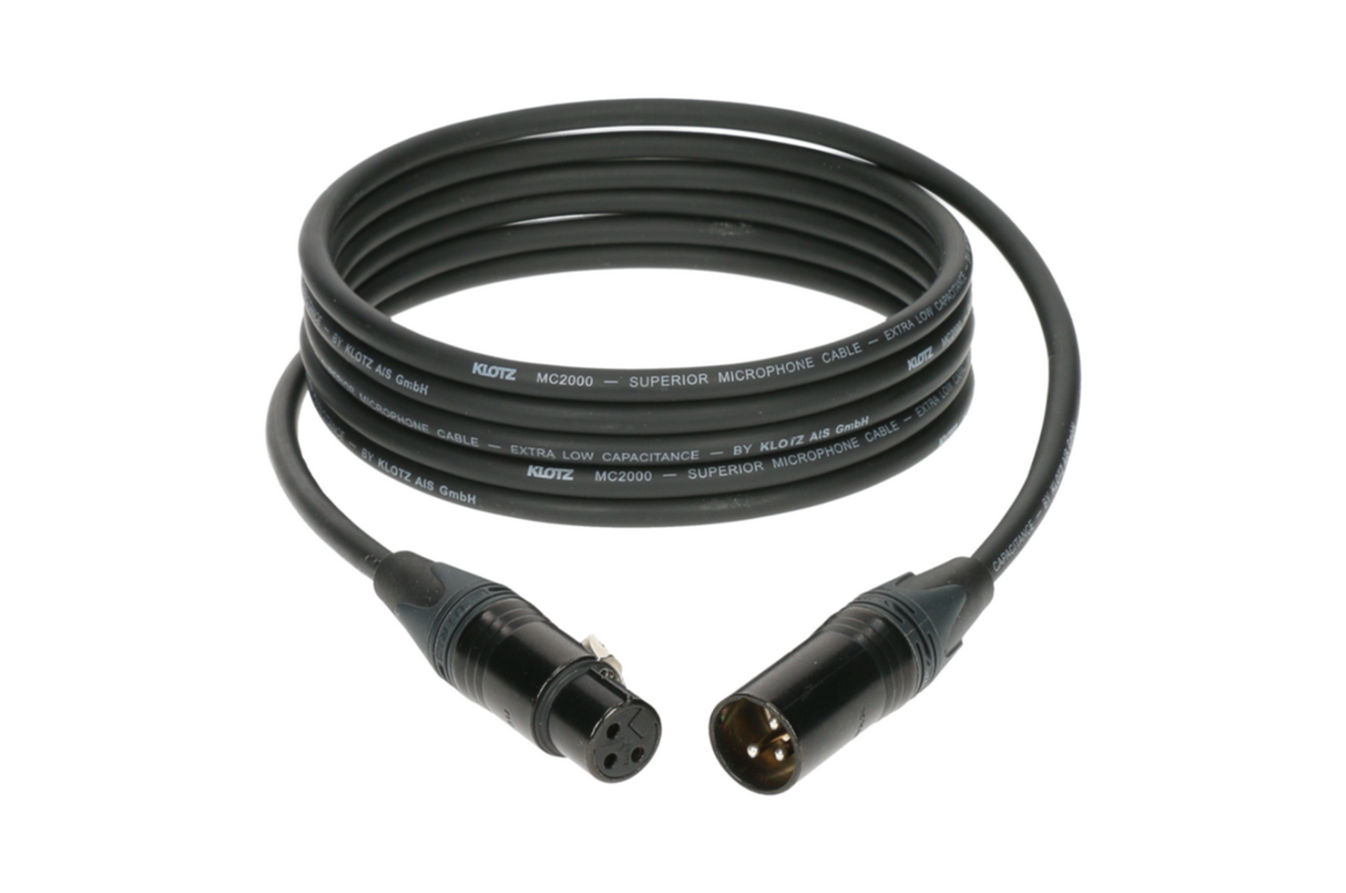 כבל מיקרופון XLR-XLR מחברים דגם NEUTRIK, באורך 15 מ',דגם M2FM1-1500
