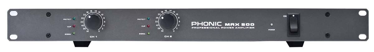 מגבר אנלוגי בהספק 120W דגם MAX500 מבית PHONIC