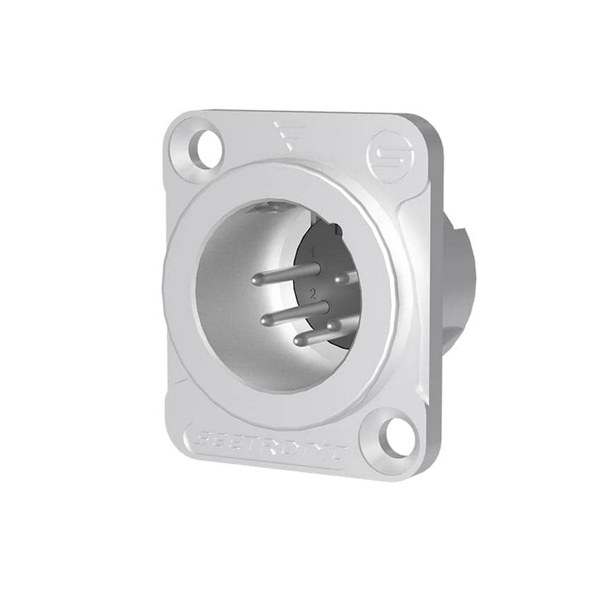 מחבר XLR זכר לפנל 5 פין צבע כסוף
