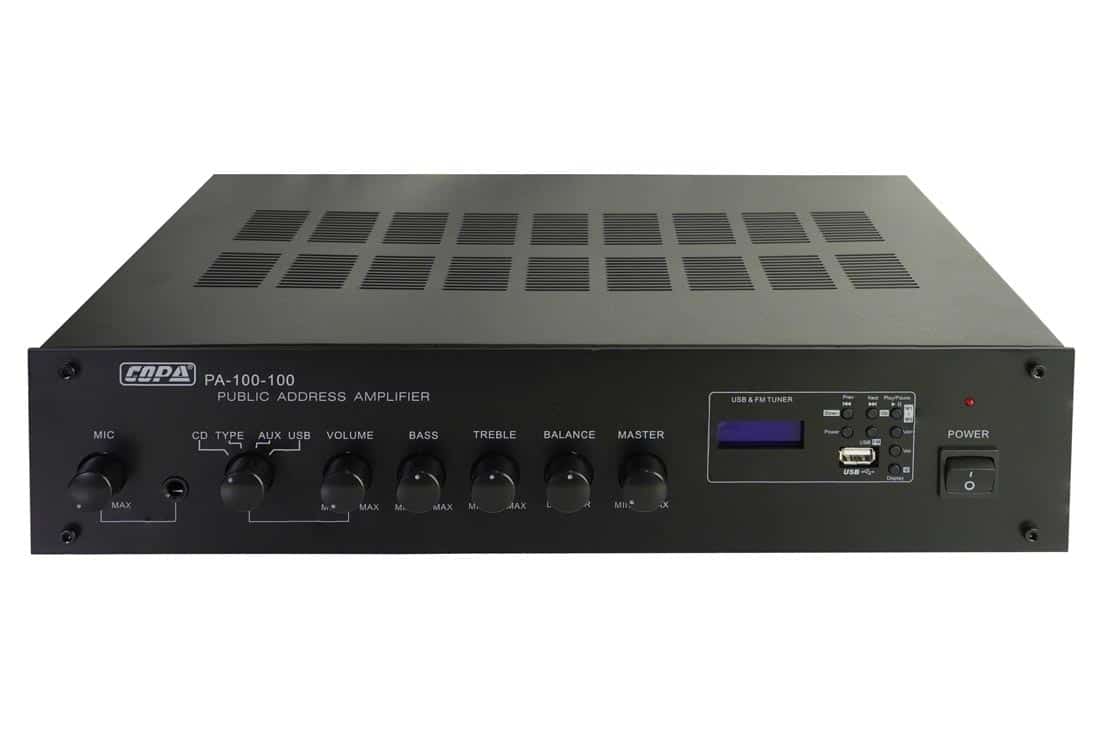 מגבר מיקסר סטריאו 2x100W דגם PA-100-100