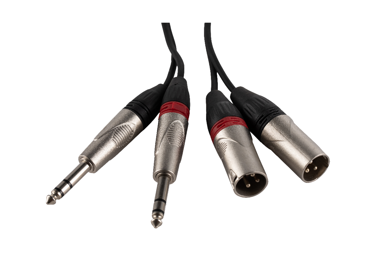 זוג כבלים 2*XLR ל 2*PL באורך 10 מטר דגם PD009/10M