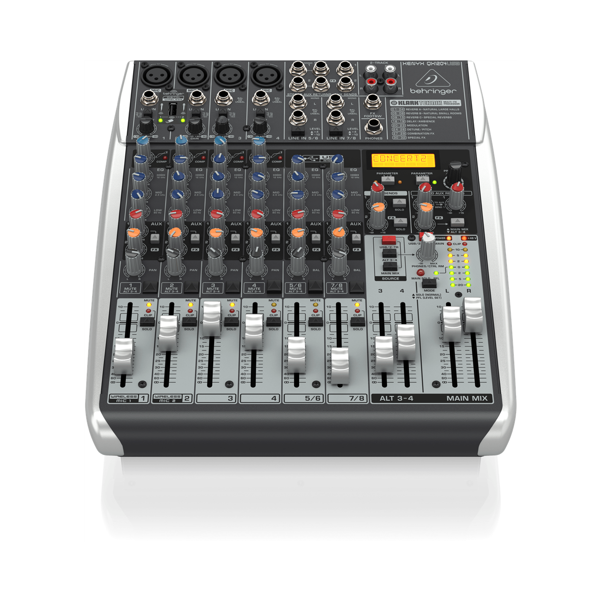 מיקסר אנלוגי 12ערוצים + USB דגם QX1204USB מבית BEHRINGER