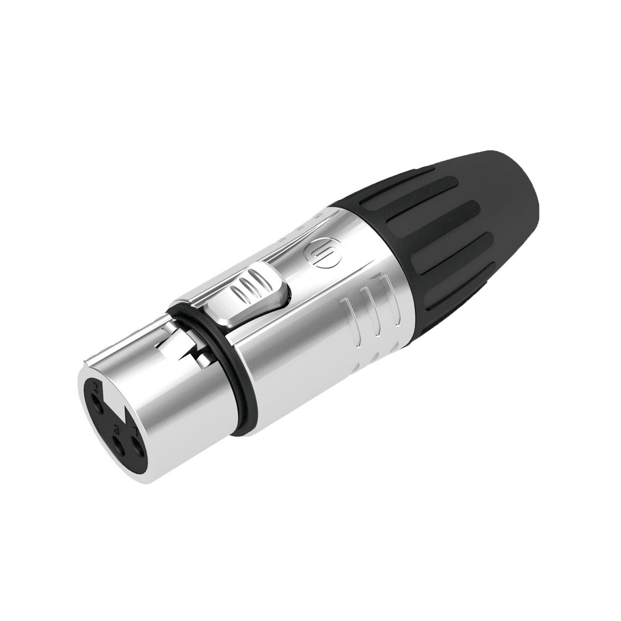 מחבר XLR נקבה 3 פין על כבל צבע כסוף