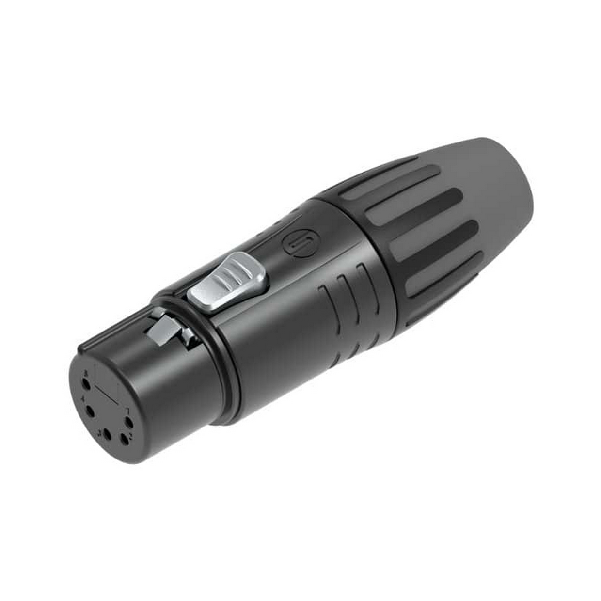 מחבר XLR נקבה 5 פין על כבל צבע שחור