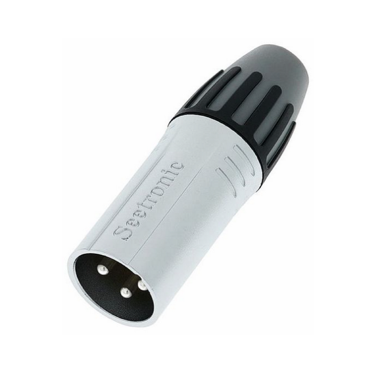 מחבר XLR זכר 3 פין על כבל צבע כסוף