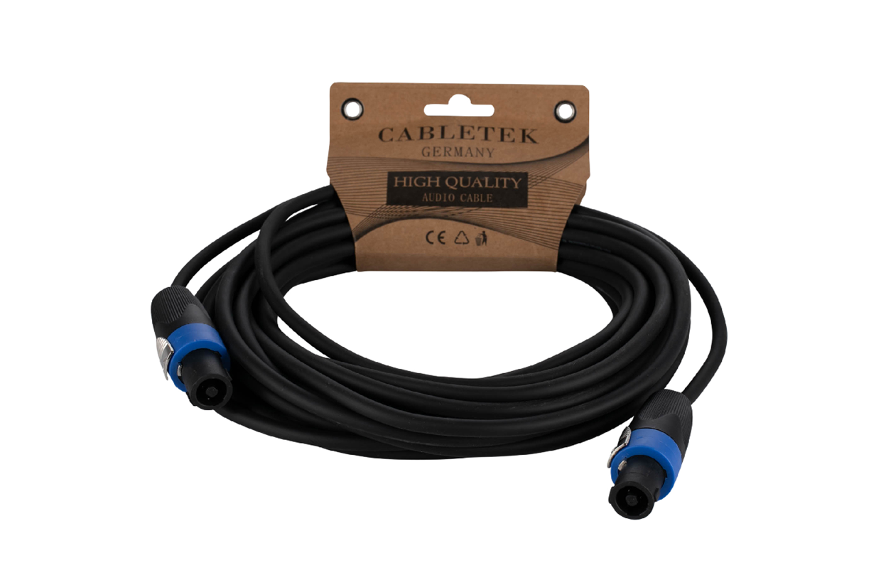 כבל רמקול SPEAKON ל SPEAKON באורך 10 מטר דגם SPK15