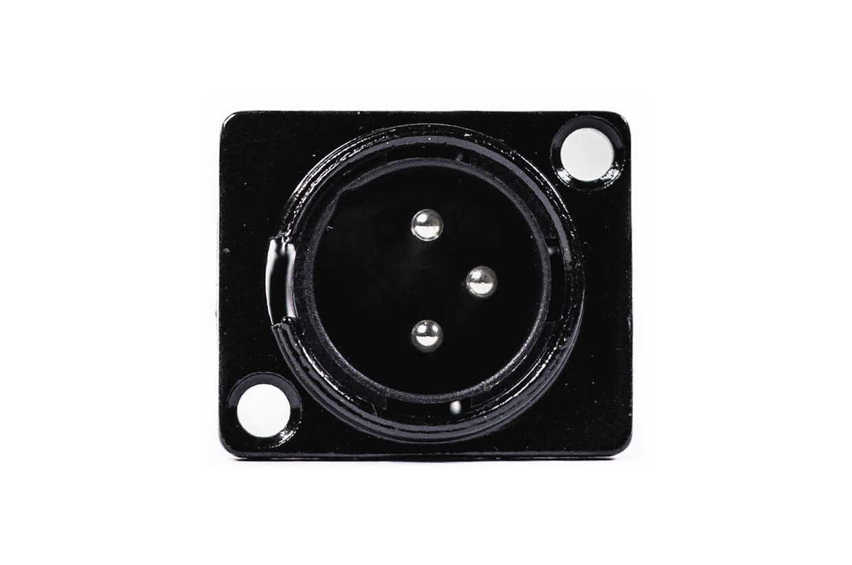 מחבר XLR שאסי זכר 3 פין מתכת צבע שחור דגם XMN3