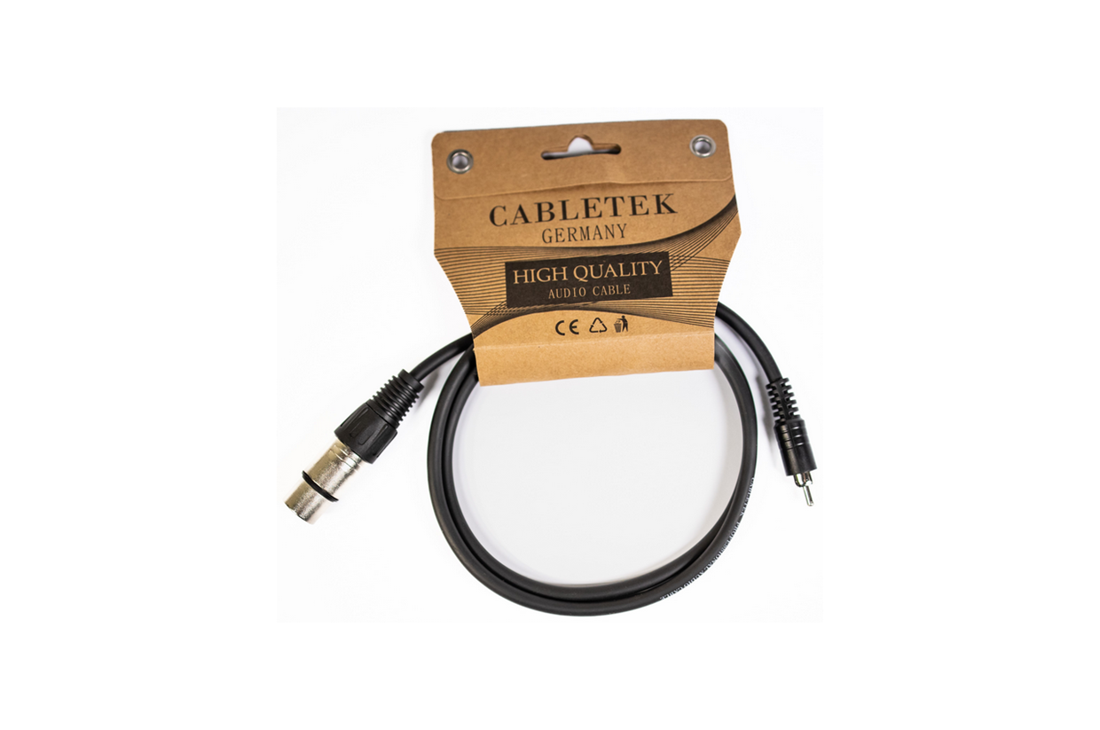 כבל XLR - RCA נקבה באורך 1 מ`, דגם XFR1