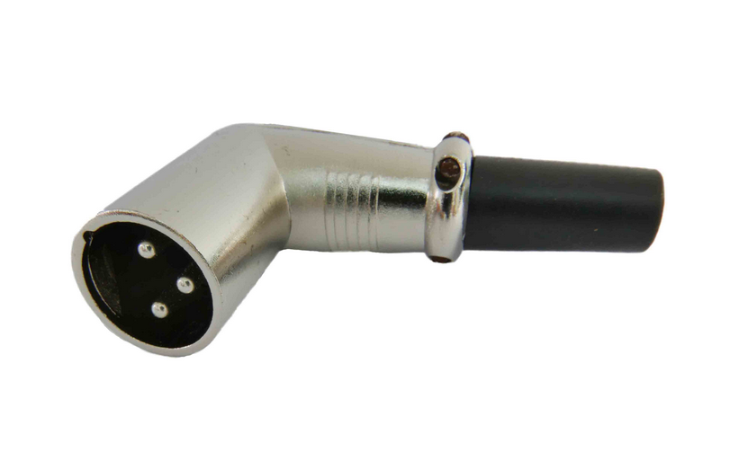 מחבר XLR זוויתי 90 מעלות זכר להלחמה דגם XMC3