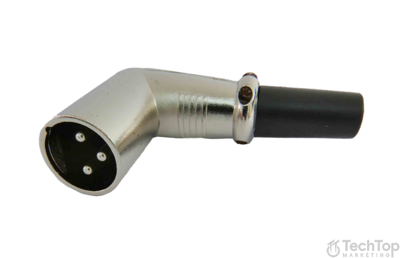 מחבר XLR זוויתי 90 מעלות זכר להלחמה דגם XMC3