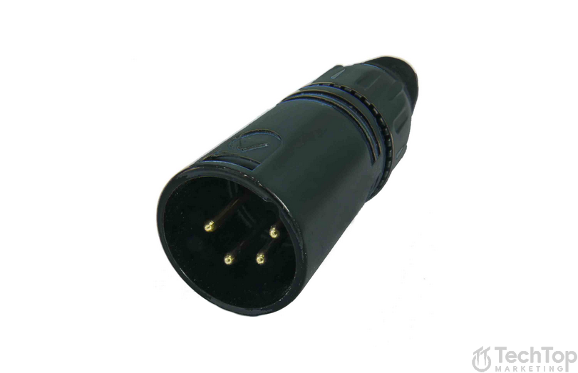 מחבר XLR כבל זכר 4 פין מקצועי XMC4